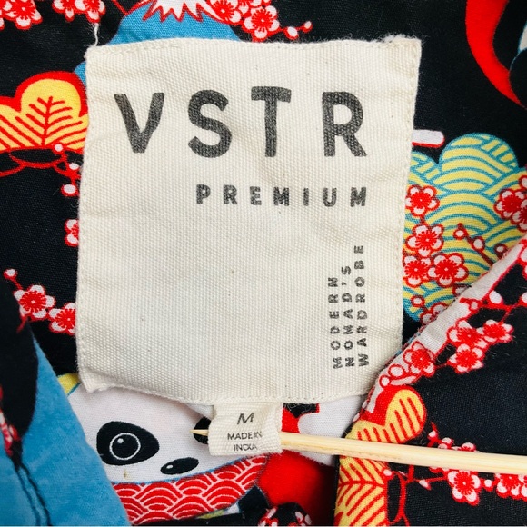 VSTR Premium Men's Colorful Panda Short Sleeve Button Down Shirt Medium - Picture 4 of 14